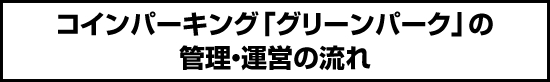 コインパーキング「グリーンパーキング」の管理・運営の流れ